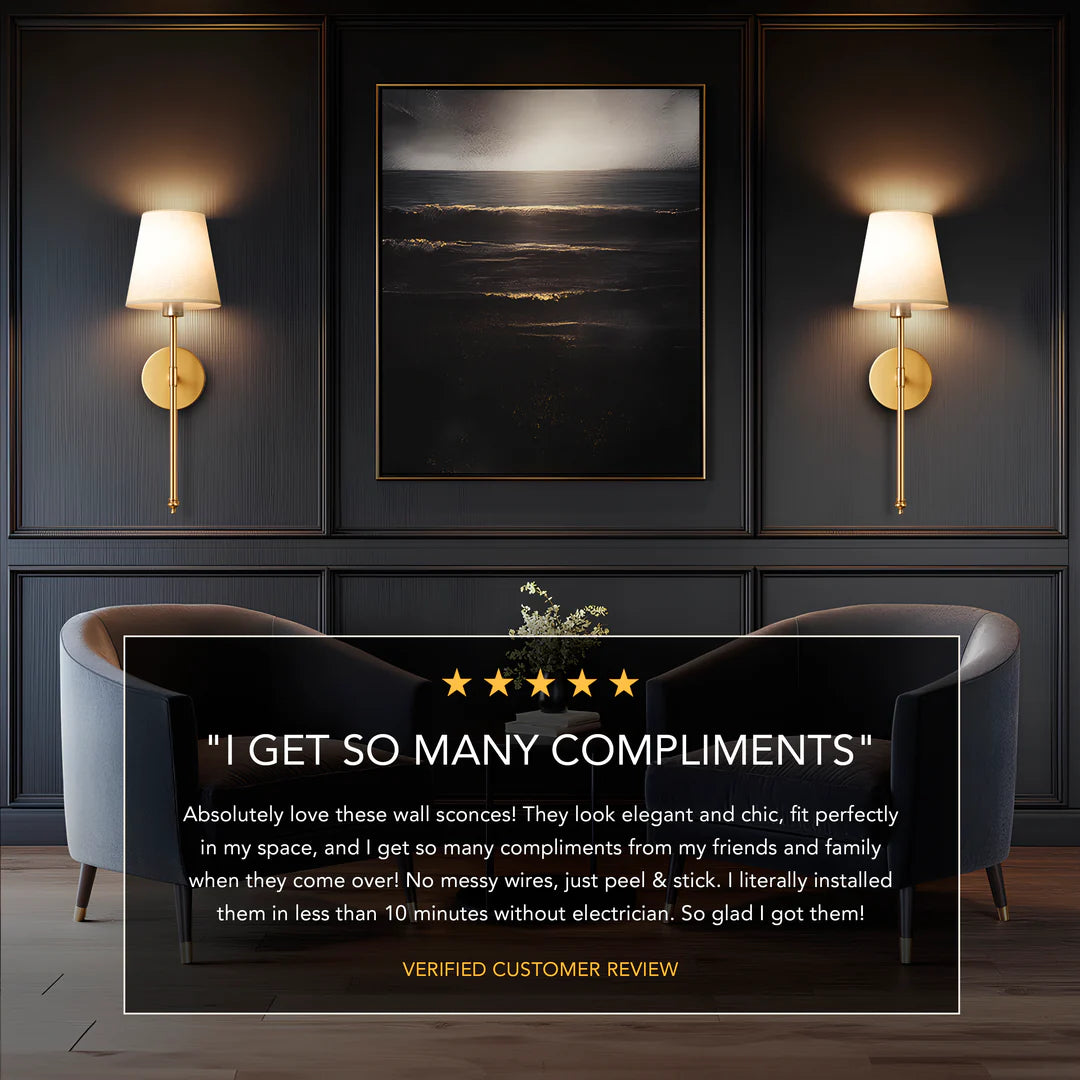 Appliques Murales LED Sans Fil – Lot de 2